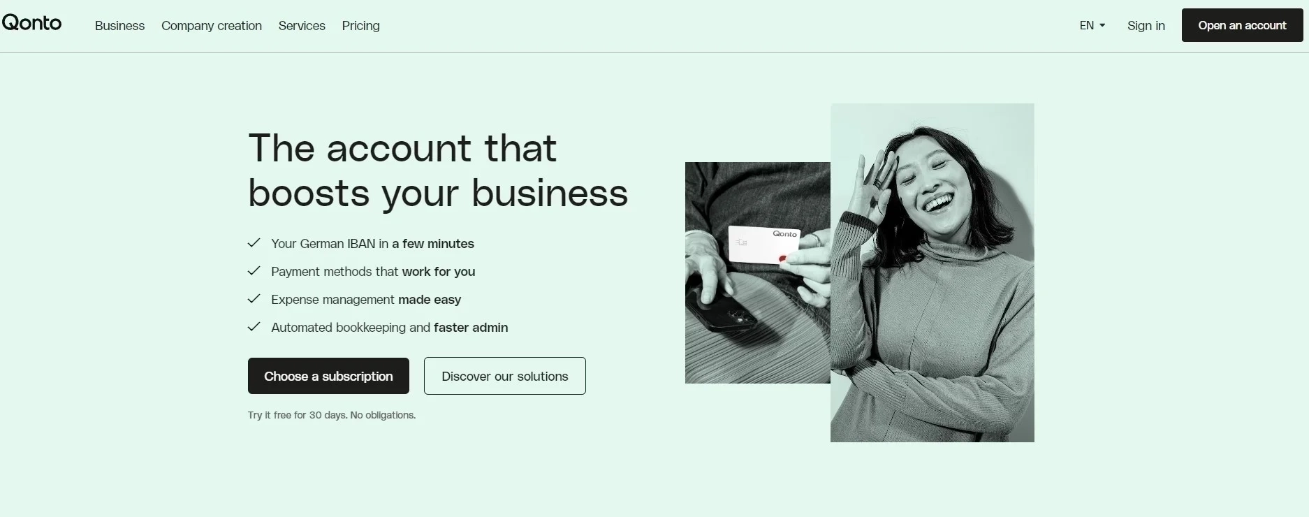 Qonto Business accounts for freelancers in germany