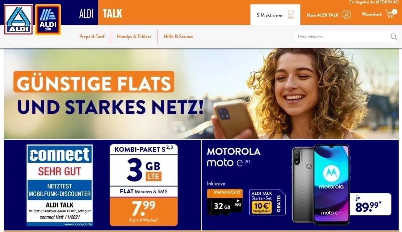 Aldi Talk Best top Prepaid card in Germany