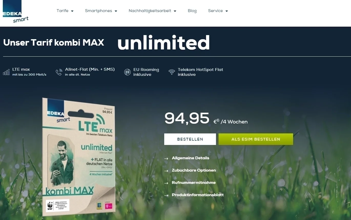 best top unlimited internet sim card in germany edeka smart kombi