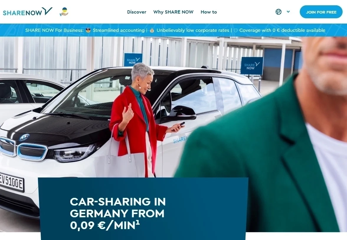 sharenow car sharing services in Germany