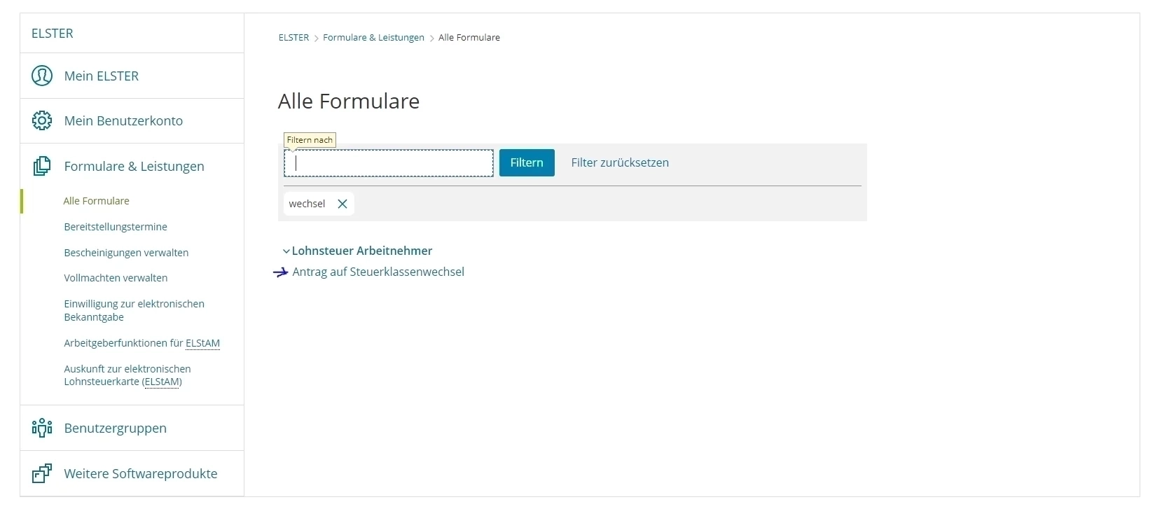 How to fill Antrag auf Steuerklassenwechsel bei Ehegatten using Elster Part 1