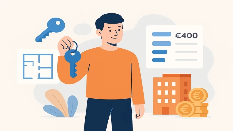 A bright shared apartment kitchen in Germany with multiple residents cooking together