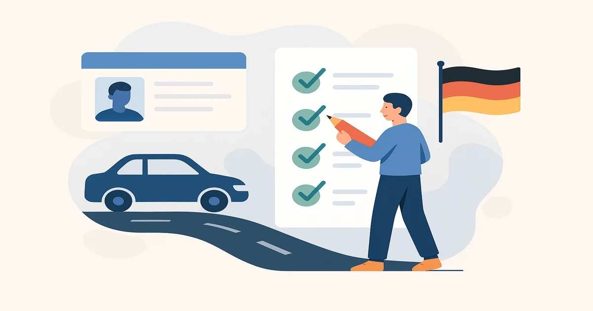 Overview of the German driving license process and costs in 2026