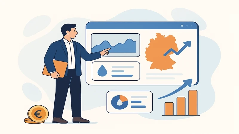 Hard water in Germany — limescale buildup on a tap in a German apartment