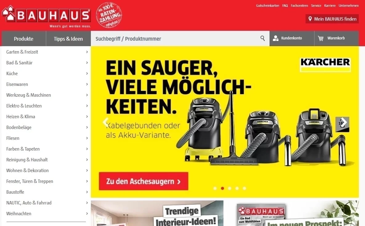 bauhaus diy store in germany