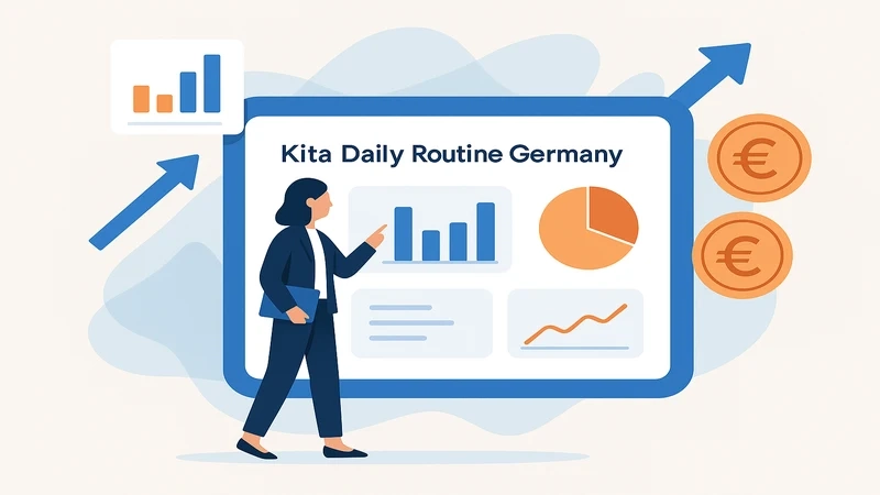 Children having breakfast together at a German Kita daycare