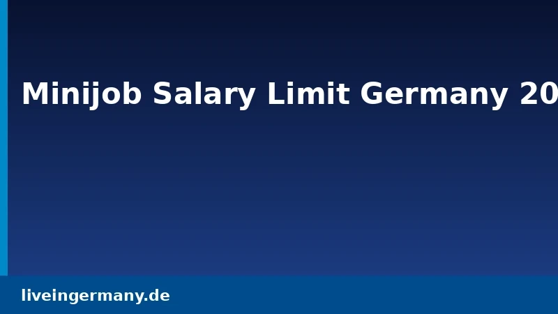 Mini job salary limit in Germany for 2026 showing €603 per month