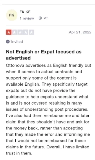 ottonova review trustpilot from liveingermany 4