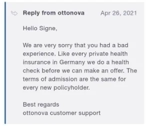 ottonova review trustpilot from liveingermany 9