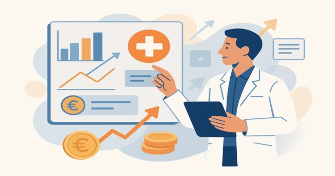 Pharmacists and medication in a German Apotheke