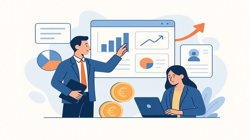 A calendar showing a six-month probation period timeline in Germany