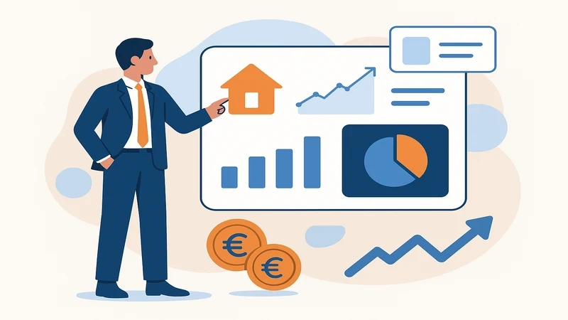 A couple reviewing a rental contract at a table in a German apartment