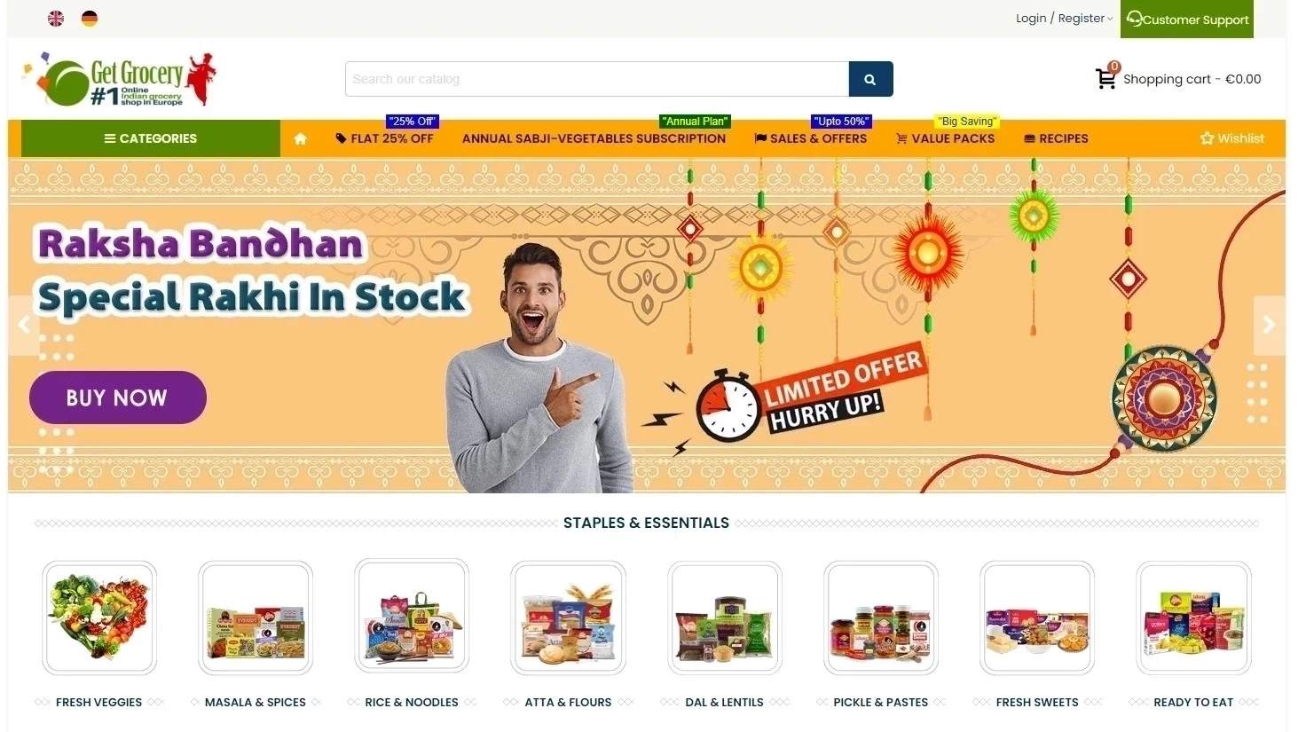 getgrocery online indian store in Germany