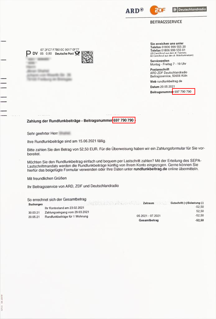 what is beitragnummer gez radio tax in Germany number.jpg