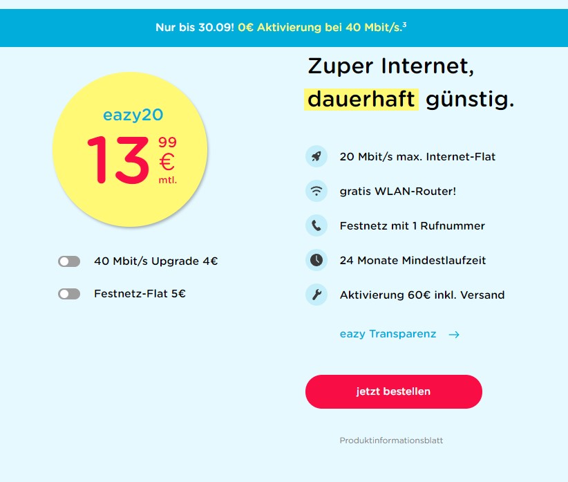 best internet provider eazy germany