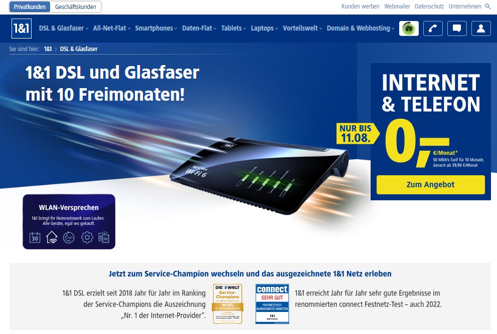 top internet provider 11 germany