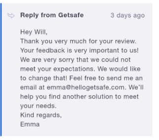 getsafe insurance review slow and poor response answer