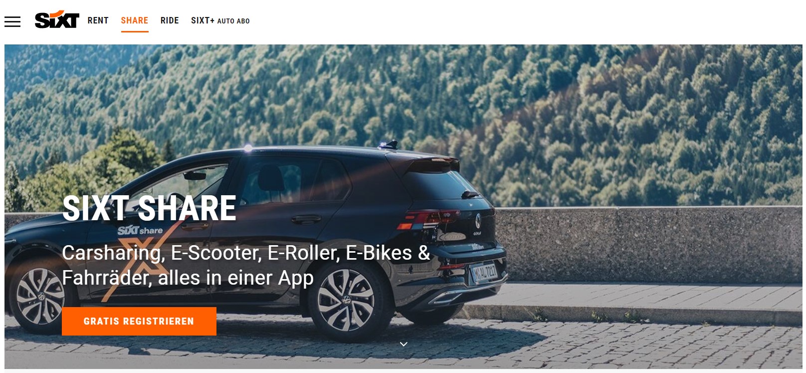 sixt sharing car sharing services in Germany