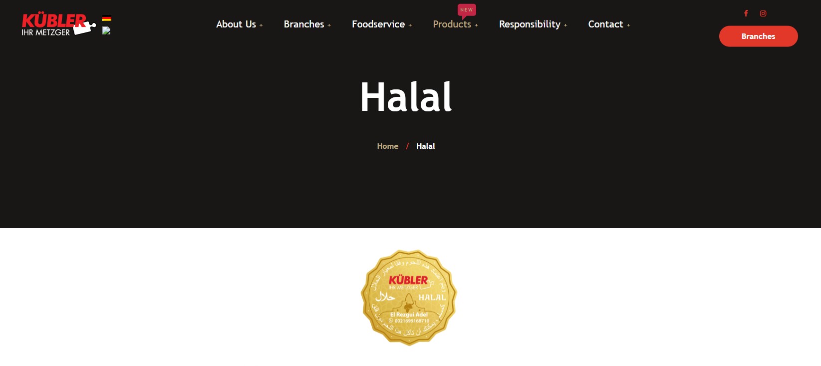 Halal meat kubler in Germany