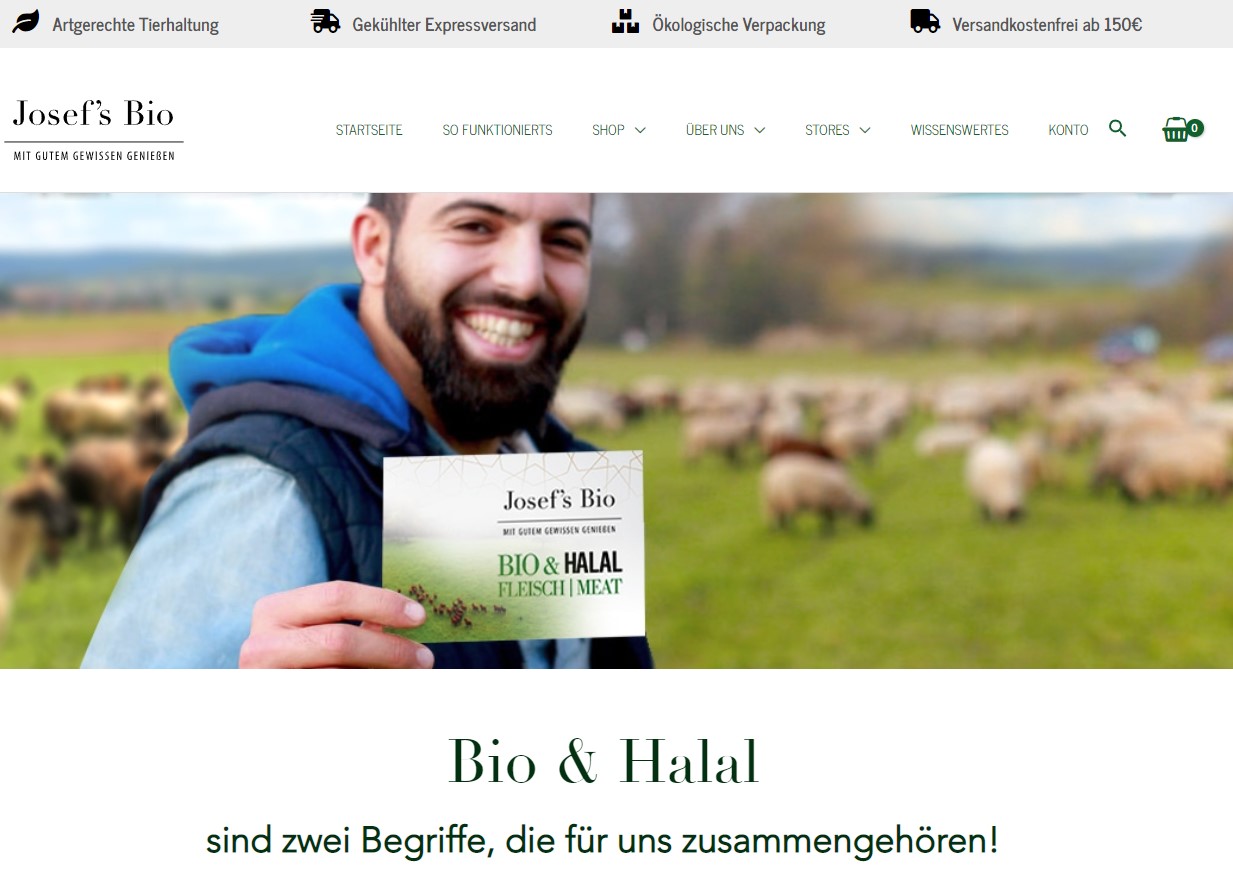 Halal meat organic bio josefsbioin Germany