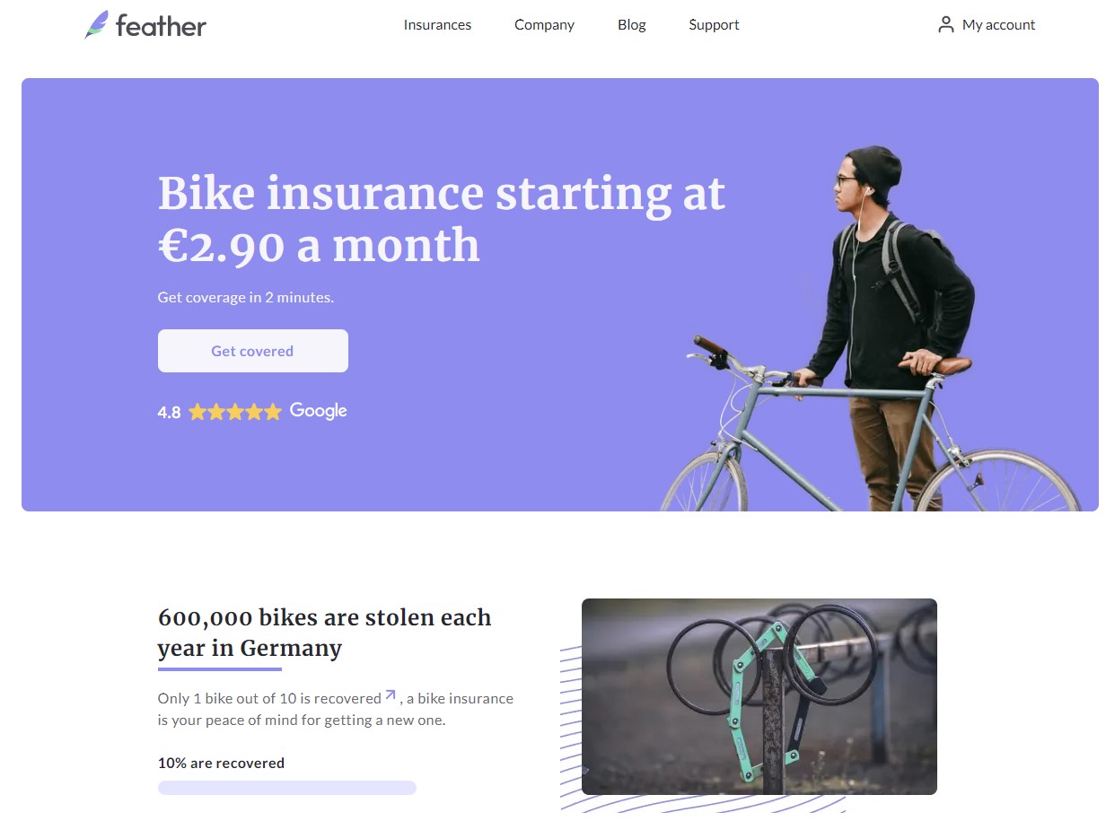 best feather cycle insurance in germany
