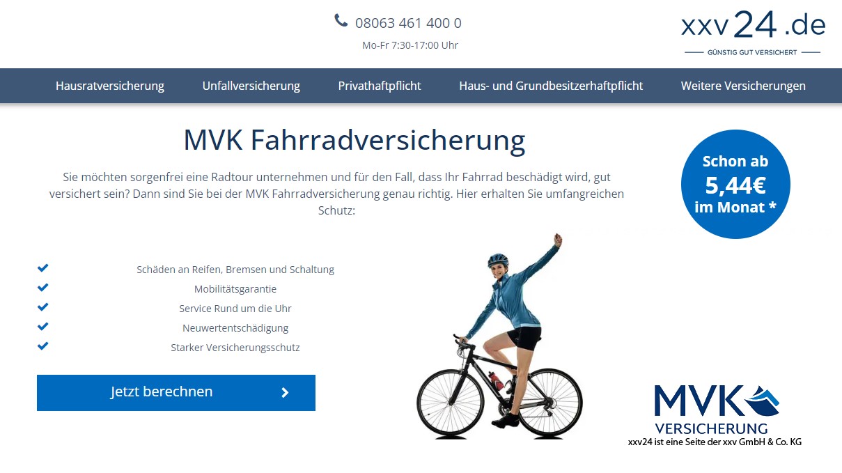 best mvk cycle insurance in germany