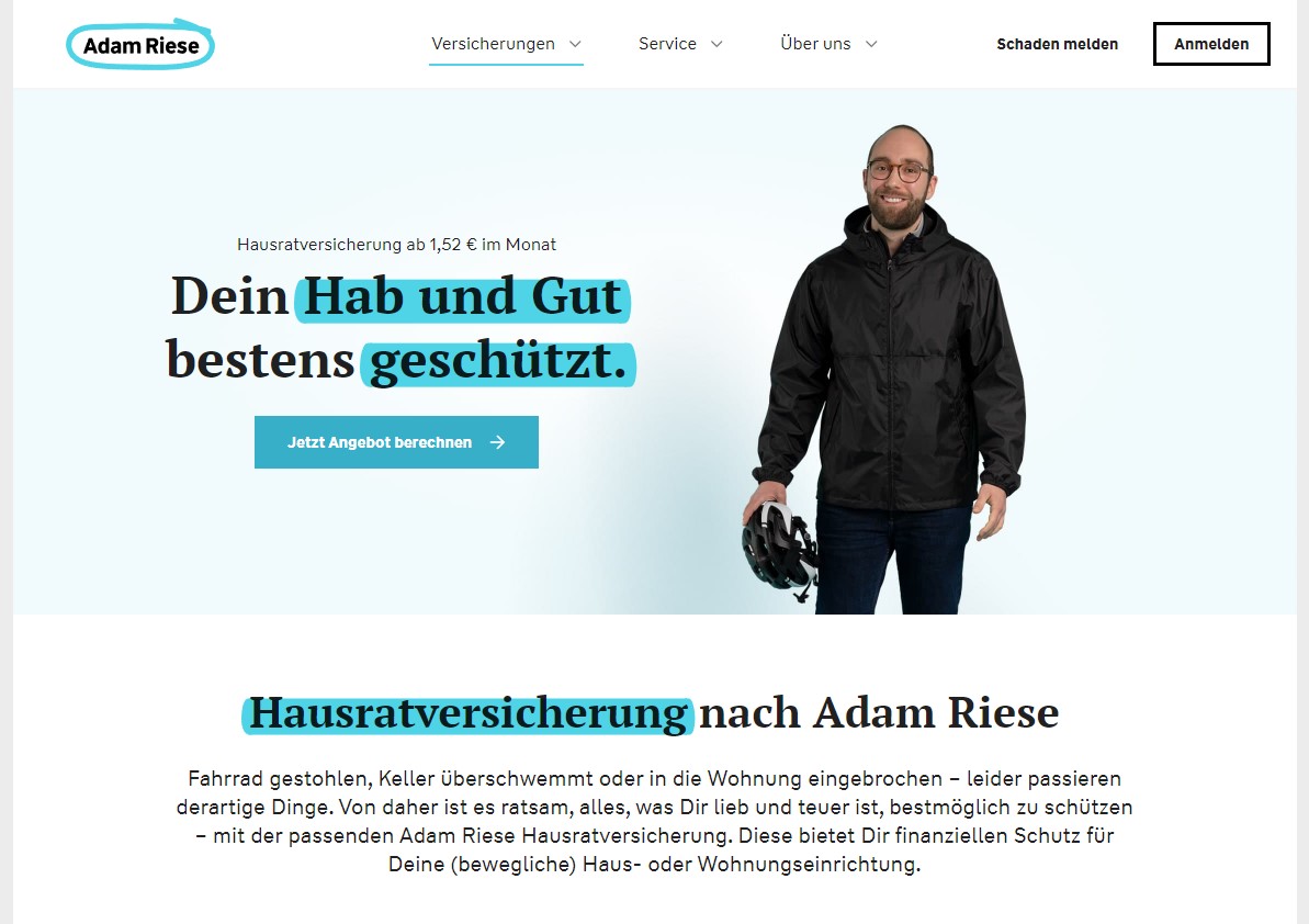 Top adam riese houshold insurance in Germany