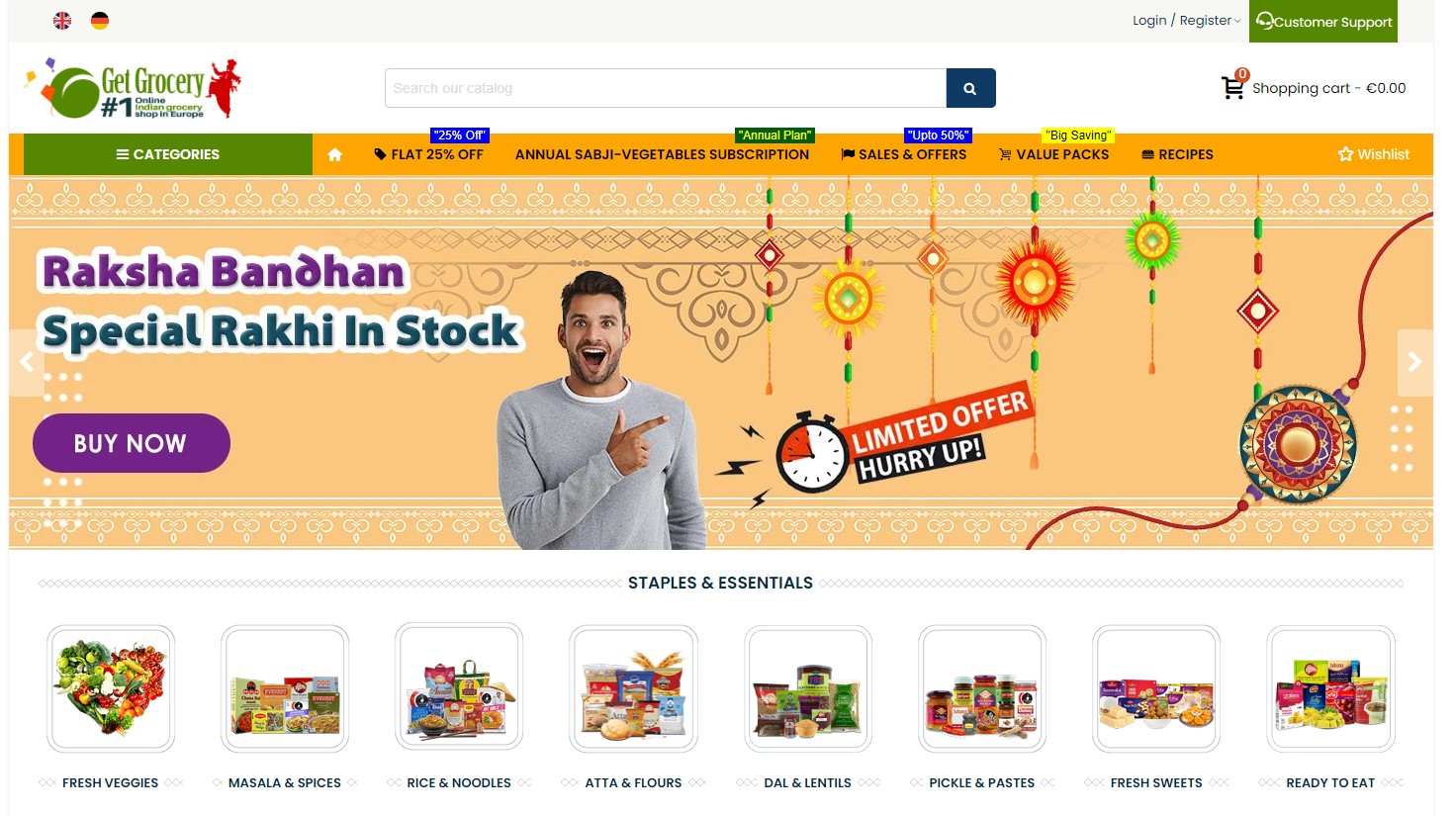 getgrocery online indian store in Germany